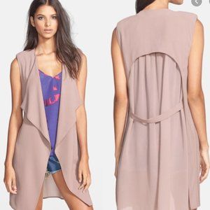 ASTR blush drape waterfall long vest